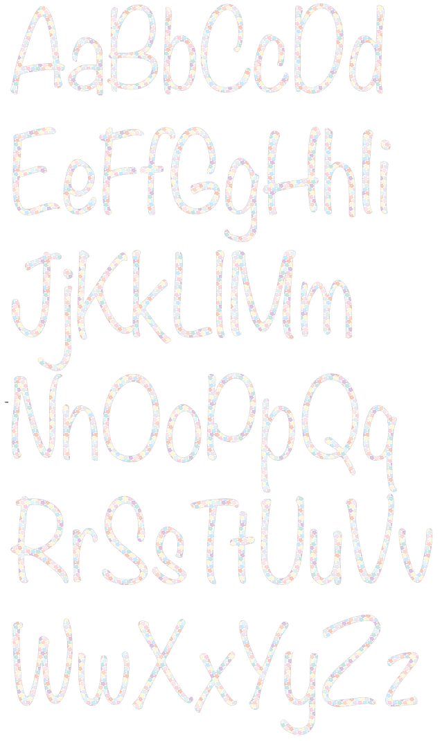 Letters streep pastel