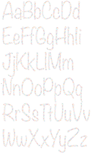 Letters streep pastel