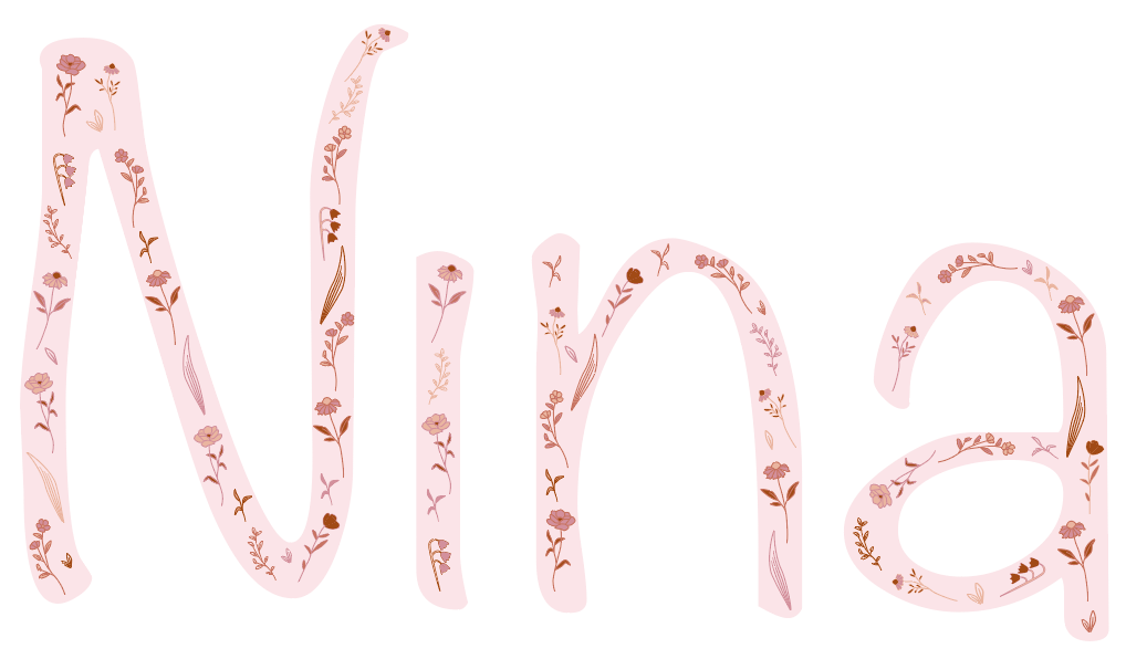 Letters Veldbloemen roze